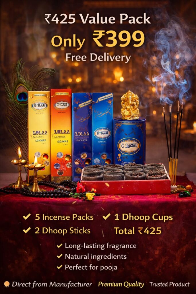 premium incense sticks and dhoop cups combo pack India