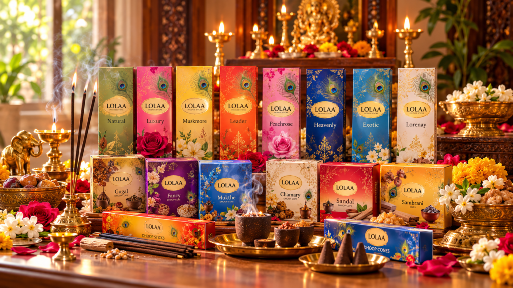 LOLAA incense products for pooja