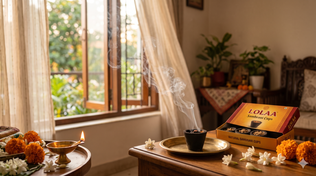sambrani for home fragrance